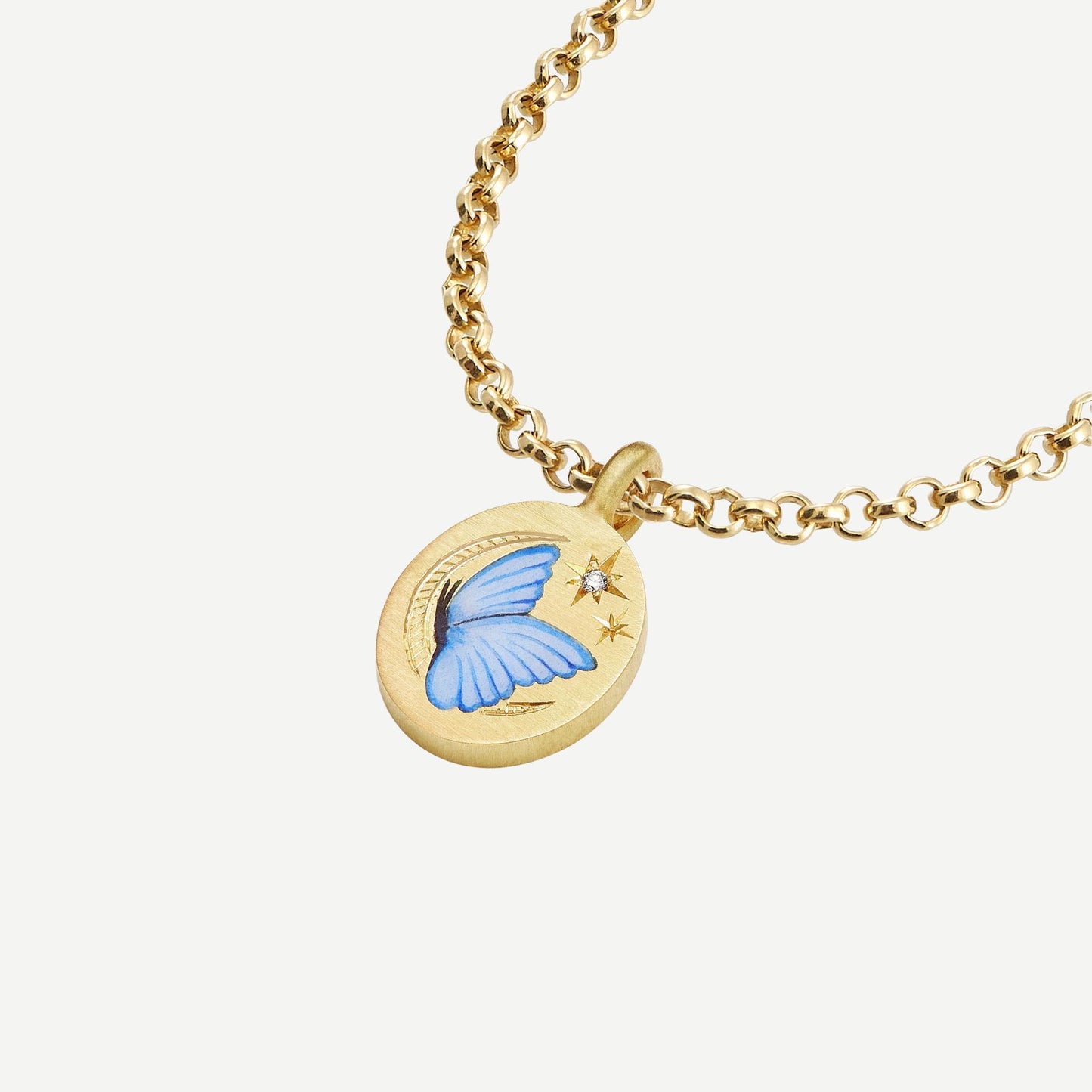 Hand Painting Light Luxury High Color Retention Pendant Necklace