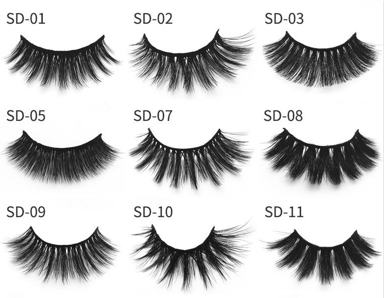 A Pair Of 3D Synthetic Synthetic False Eyelashes
