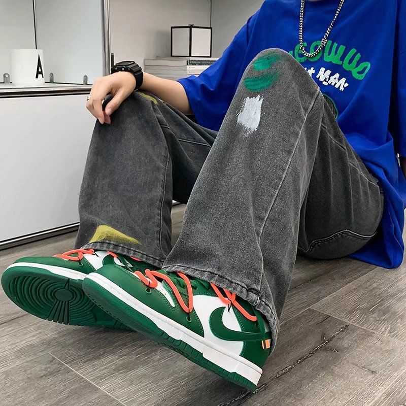 Hip Hop Loose Wide-legged Versatile Personalized High Street Straight Pants