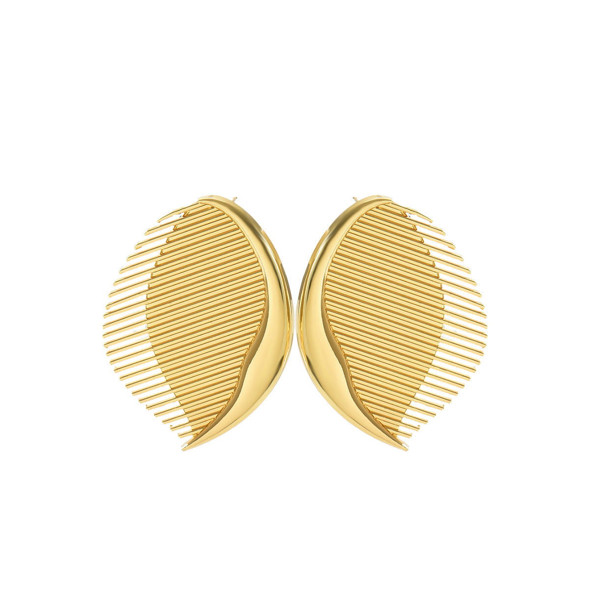 Fashion Women's Earrings Niche Fan-shaped Leaves