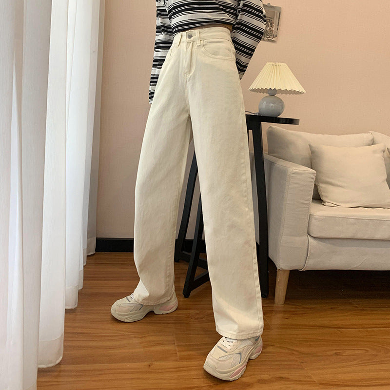 Retro Jeans Women's High Waist Straight Loose