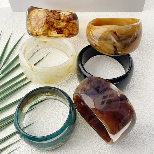 Marble Pattern Acrylic Bracelet Irregular Female