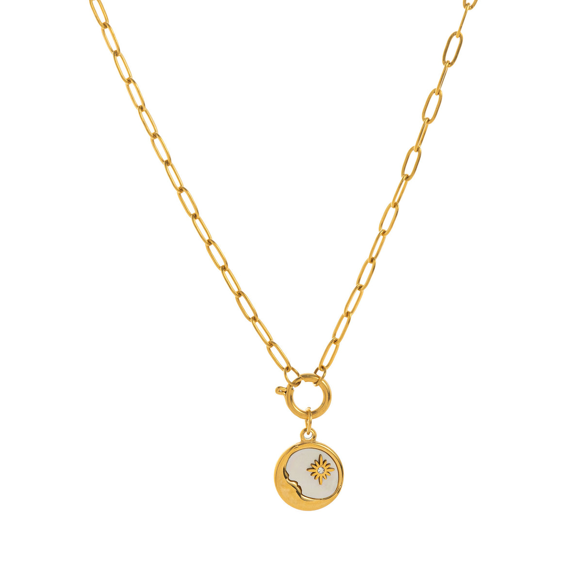 Fashion Sun Moon Necklace DIY Pendant