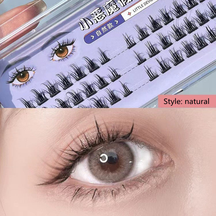 Dense And Light Natural Simulation Single Cluster Segmented Grafting Of Novice Eyelashes