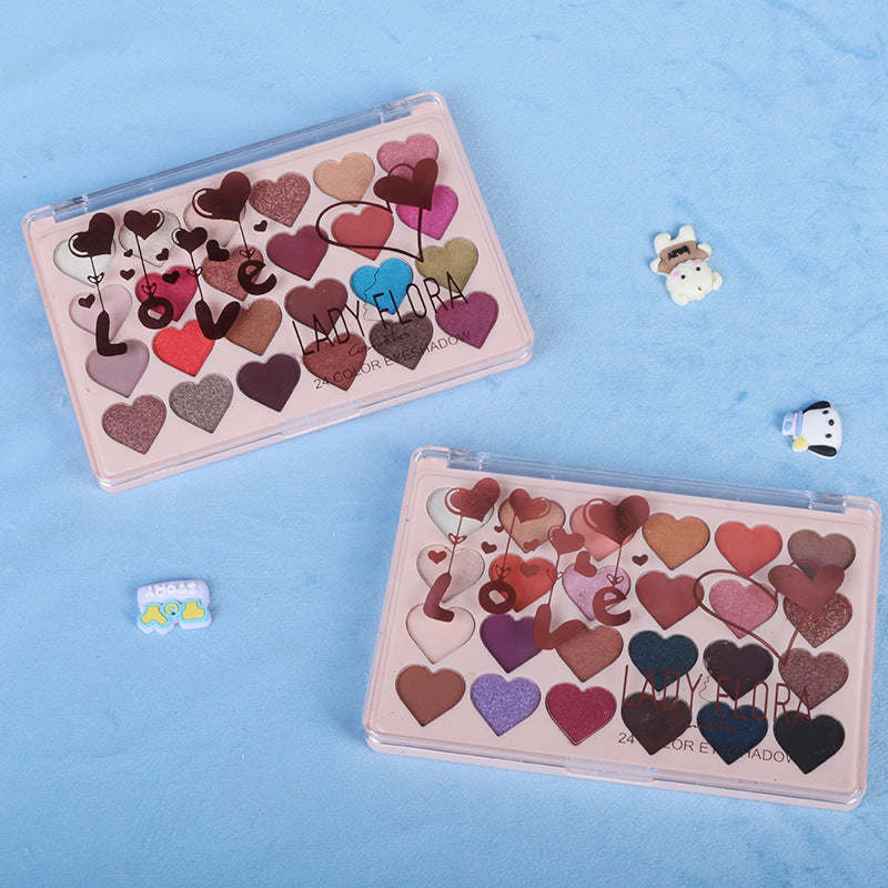 24 Color Eye Shadow Palette Pearlescent Matte