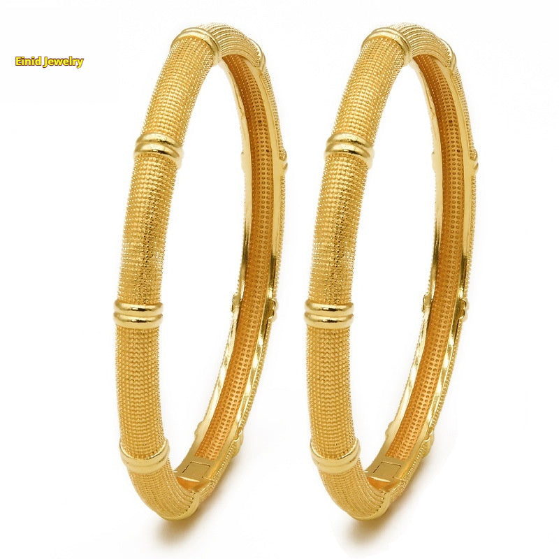 Non-fading Women's Alluvial Gold 24k Gold-plated Alloy Bracelet